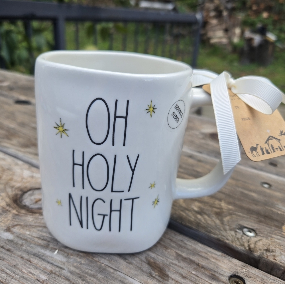 Rae Dunn White 'Oh Holy Night' Mug